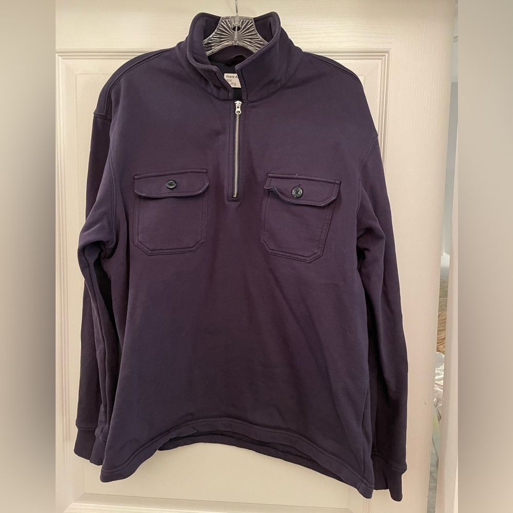 FRANK & OAK MENS QUARTER-ZIP SWEATSHIRT